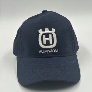 Husqvarna Navy Blue Baseball Cap - White Embroidered Logo Hat